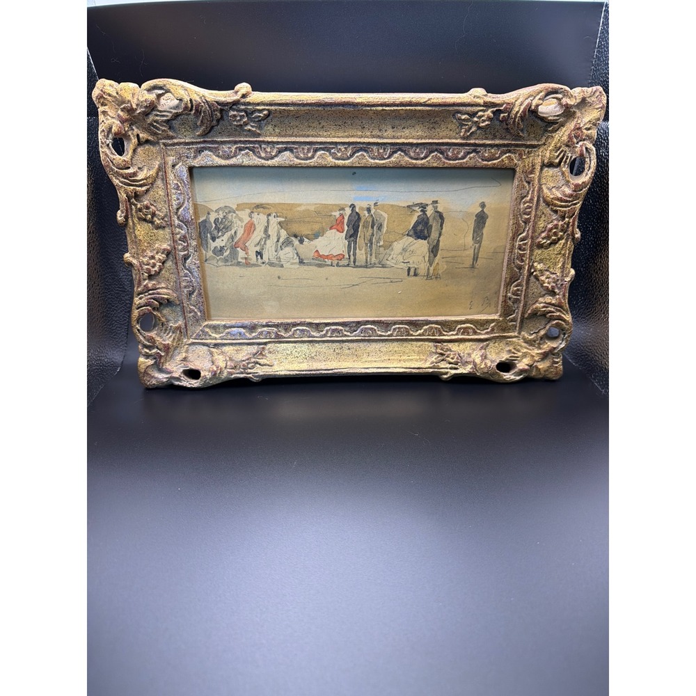 Nettle Creek Gallery Classics Vintage Ornate Gold Framed Victorian Sketch Art